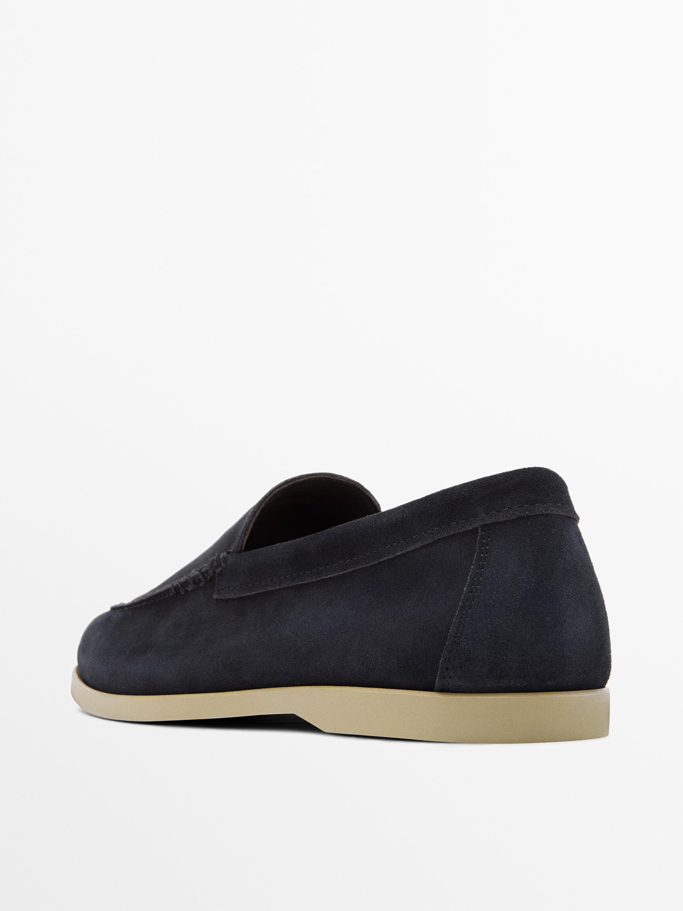 Mocassin en croûte de cuir souple